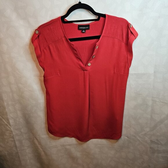 Fortune + Ivy Women's Red Blouse Size S - Picture 1 of 3